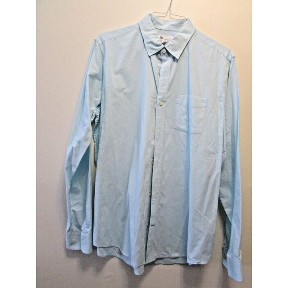 Gap Classic Oxford Shirt in Standard Fit light Turquoise Large - Picture 1 of 10